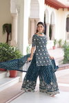 KA 1210 Faux Georgette Kurti With Sharara Dupatta Wholesalers In Delhi